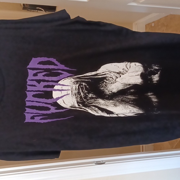 UC 2x WIDOW black short sleeve tshirt with a NUN HEAD IN HAND "FU## ED" ON CHEST - Picture 2 of 10